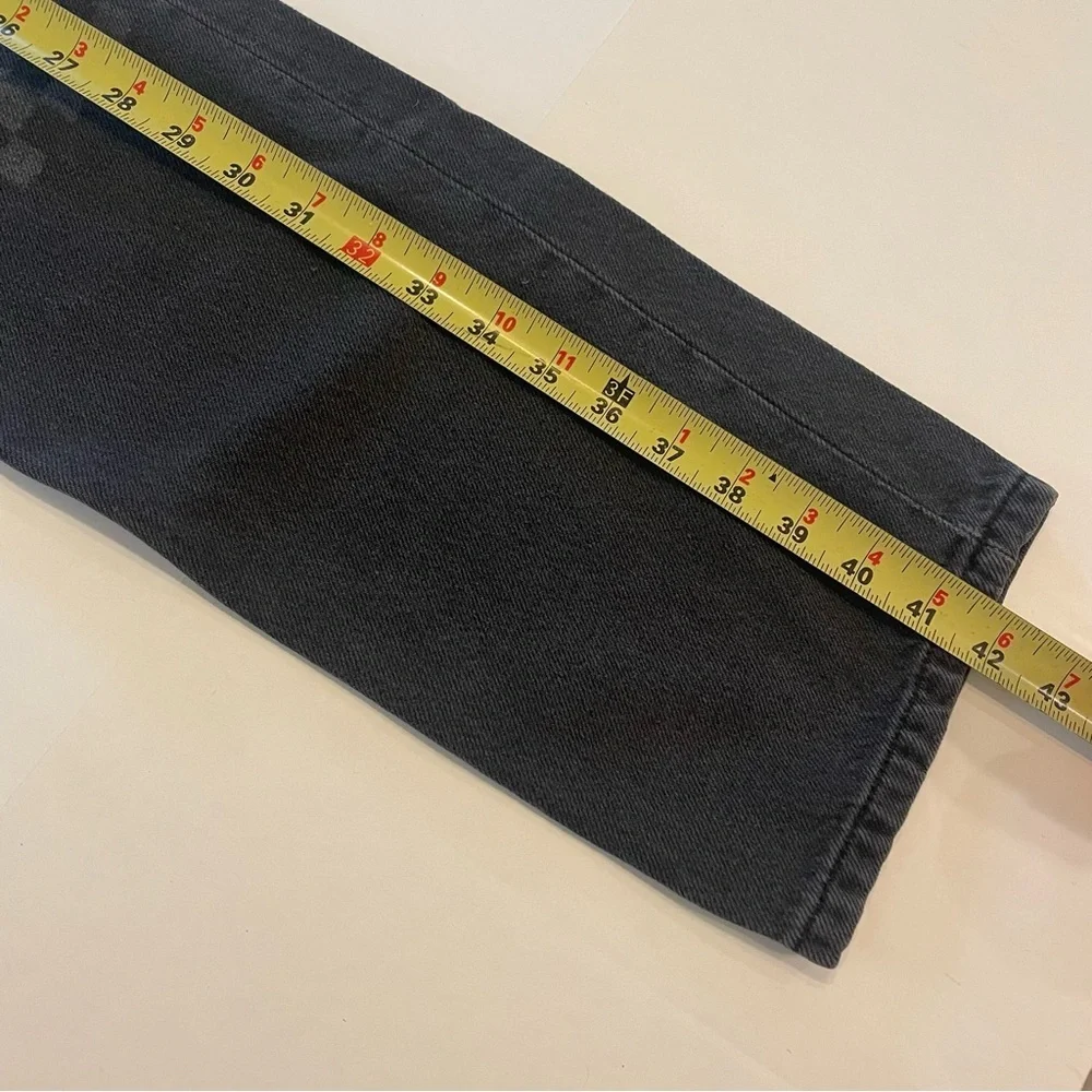Cynthia Shadow Checker High Rise StraightJeans . Size 24 (US 0/00). Repaired.